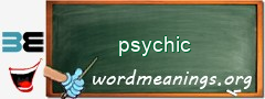 WordMeaning blackboard for psychic